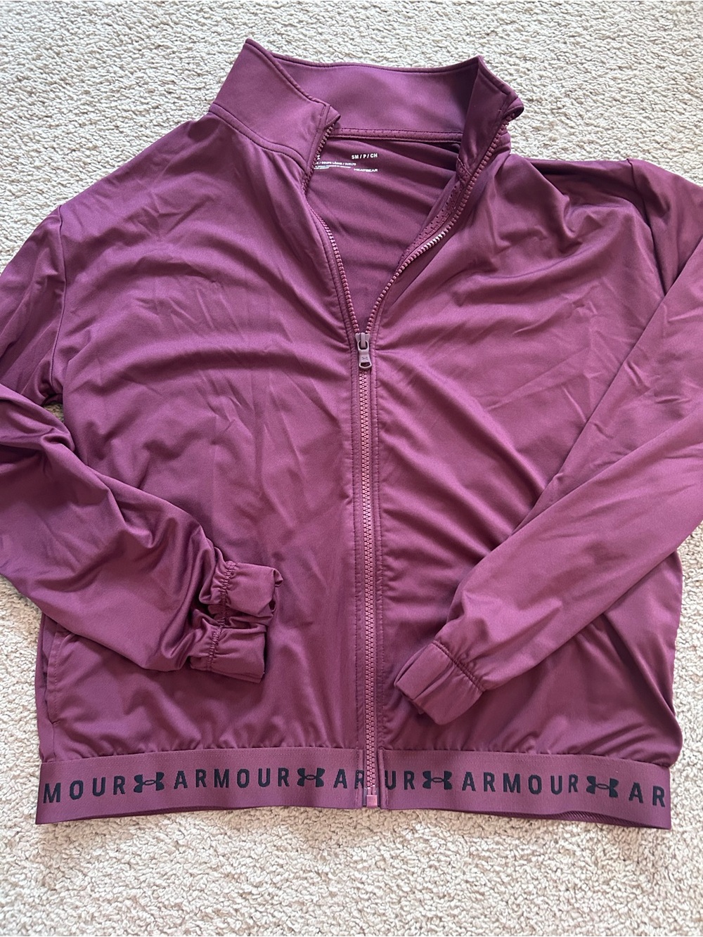 Under Armour Women's Mauve/plum Full-Zip Track Jacket - small